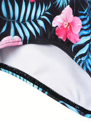 Toddler Girls Tropical Flowers One Piece Swimsuit