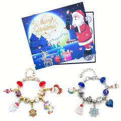 Christmas Advent Calendar 24 Days DIY Bracelet Making Kit for Girls