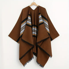 Vintage Striped Cashmere Large Wrap