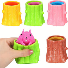 4pcs Evil Colorful Squirrel Cup Toys