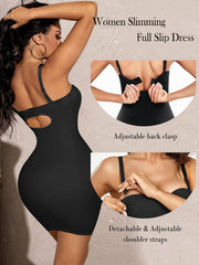 SCARBORO Full Slip Shapewear Smooth Tummy Control Backless Sling Dress