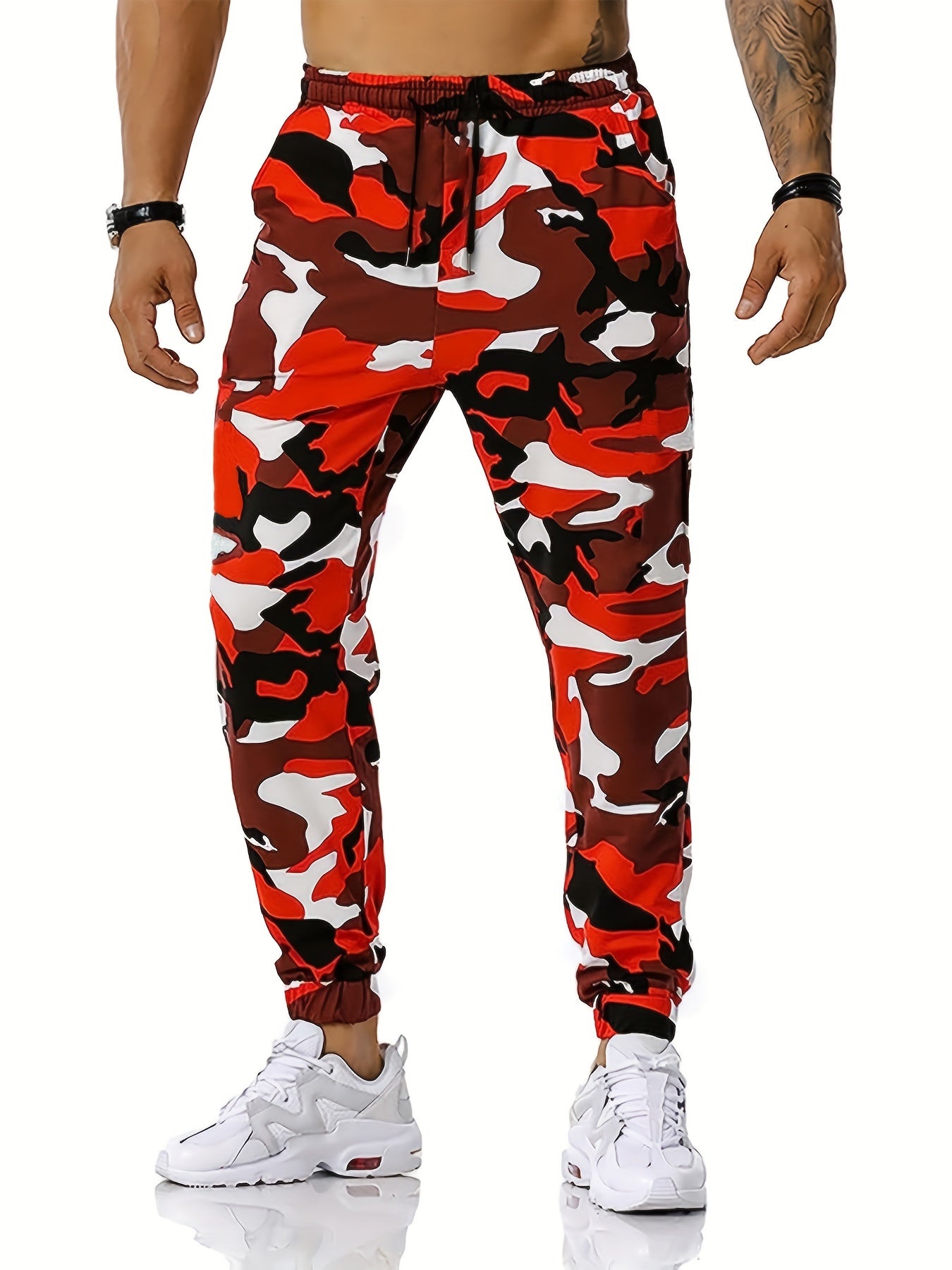 Men's Camo Drawstring Sweatpants Loose Fit Joggers