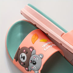 Men's Cartoon Panda Print Lightweight Slides Soft Sole Non slip Slippers