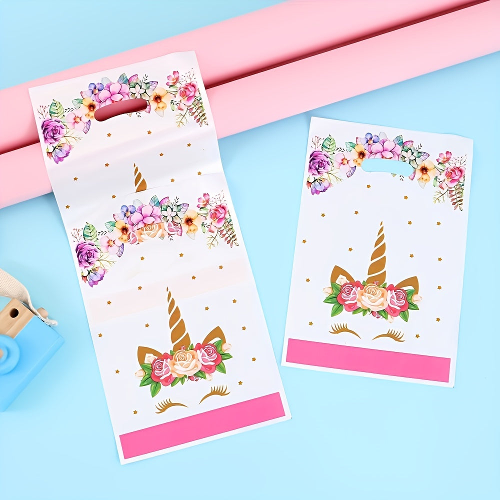 10pcs Unicorn Print Gift Bag for Birthday Party