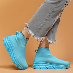 Breathable Slip On Mesh Running Shoes Soft Shock Absorption Outdoor Sneakers
