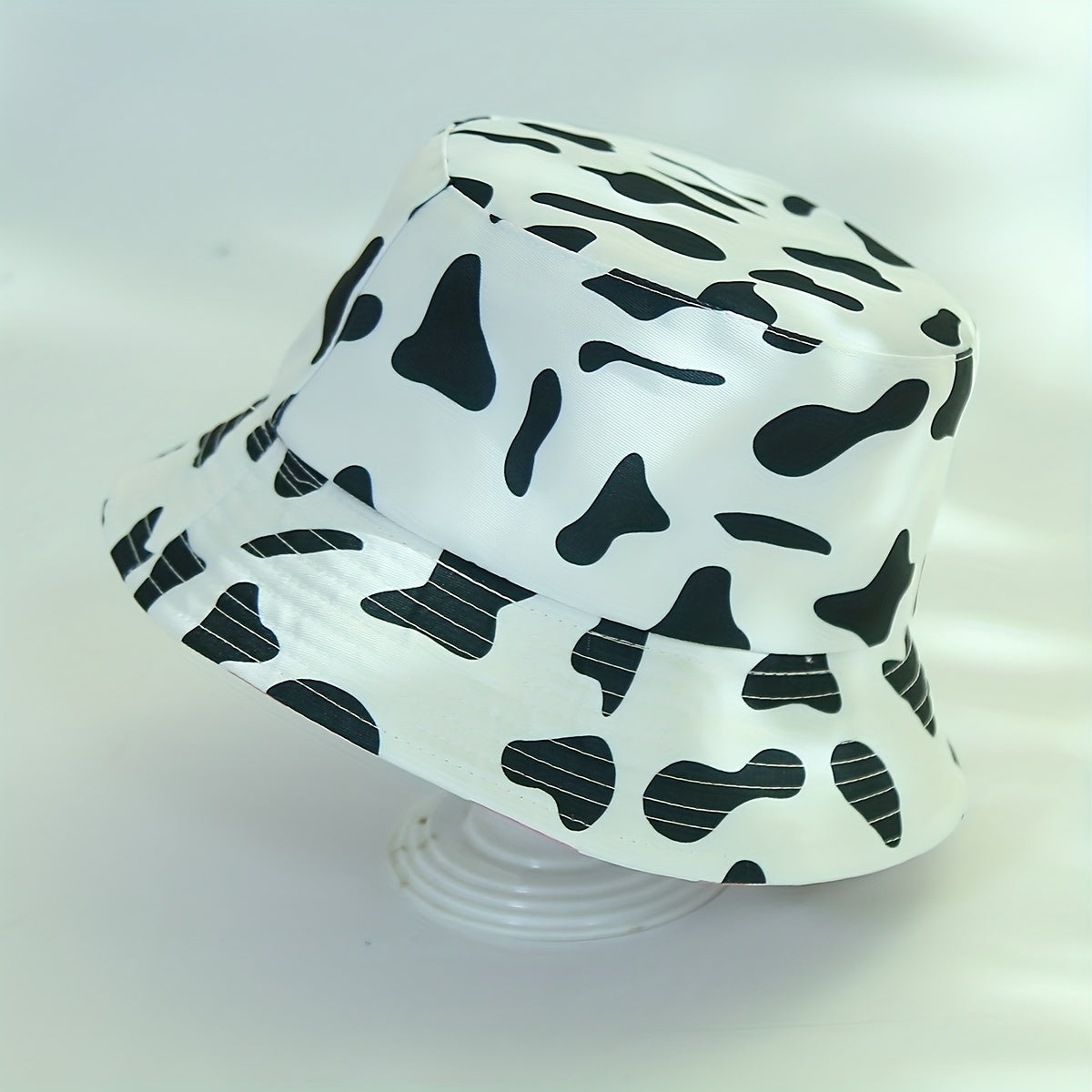 Cow Pattern Print Bucket Hat Reversible Lightweight UV Protection Sunscreen