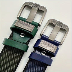 Men's Breathable Nylon Belt Double sided Alloy Pin Buckle