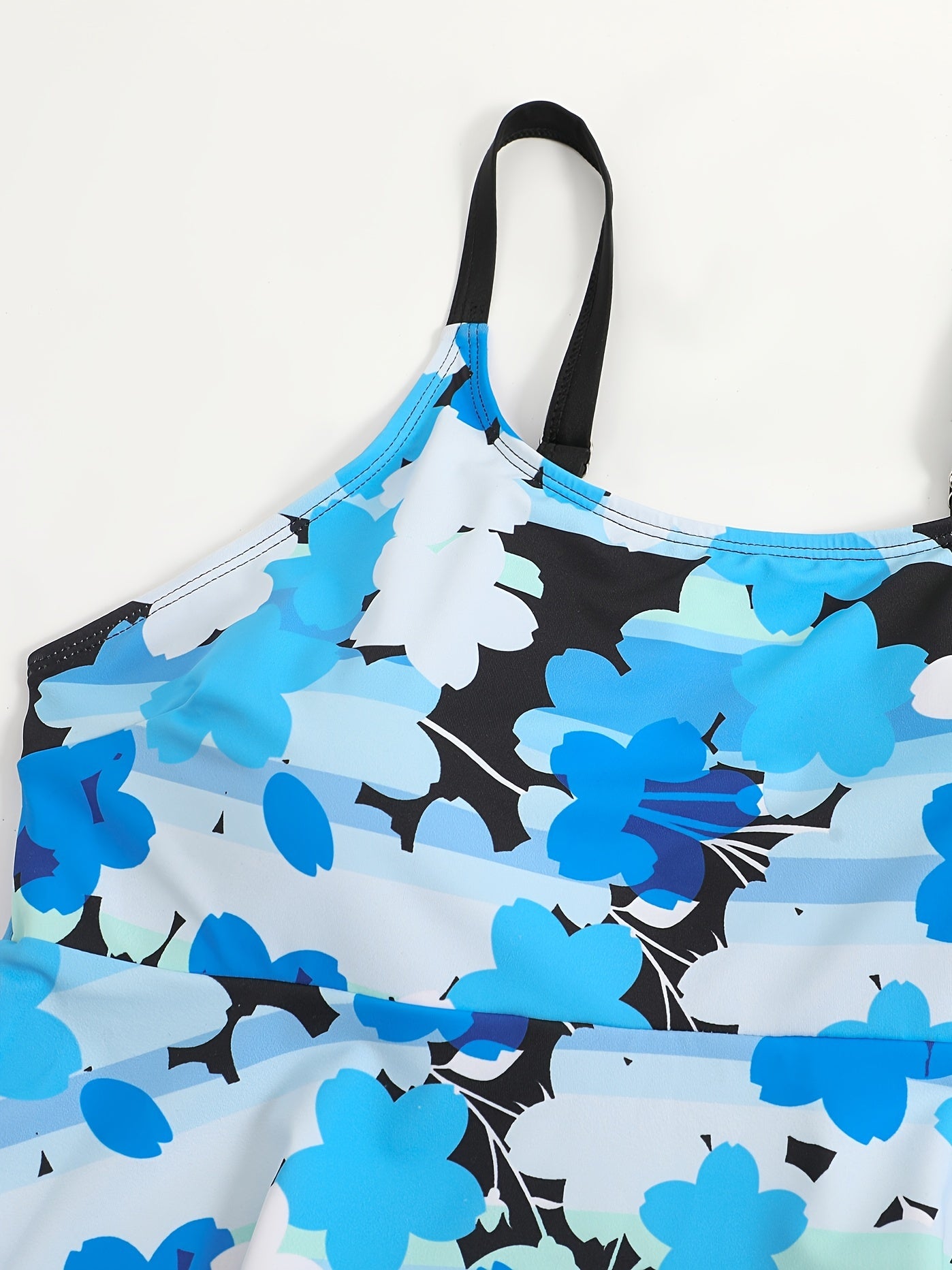 Floral Tank Top & Shorts Swimsuit Set