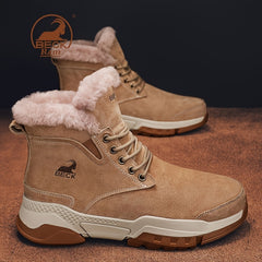 Men's Thermal Snow Boots Windproof Hiking Shoes