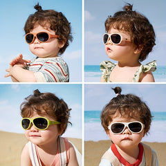 Kids Polarized Oval Lens Sunglasses UV Protection TPEE Frame