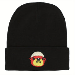 Bear Dad Animal Cartoon Bear Knitted Hat for Men and Women