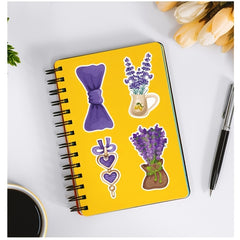 50pcs Lavender Series Phone Case Stickers Waterproof DIY Creative Stick