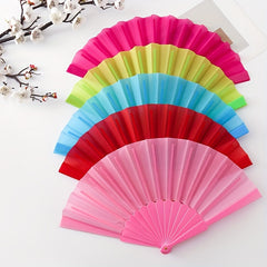 Plastic Craft Folding Fan Chinese Style Exercise Dance Tai Chi Props