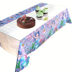 Mermaid Tablecloth for Birthday Party Decorations