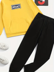 Boy's Clash Print 2pcs Hoodie & Sweatpants Set for Spring Fall