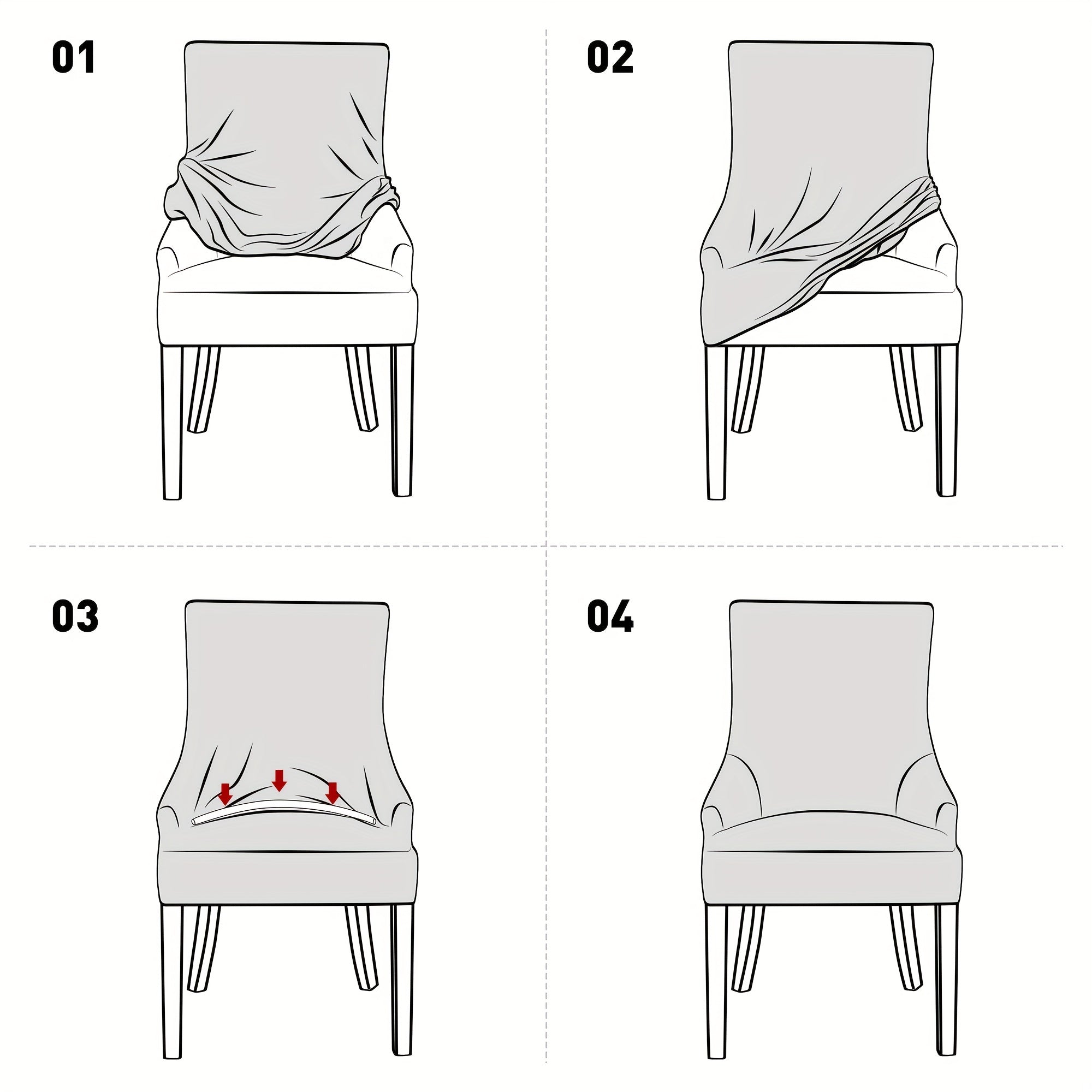 Jacquard Dining Chair Slipcover Non slip Chair Cover Furniture Protector
