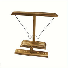 Wooden Ring Toss Hook Game with Ladder Fun Interactive Game