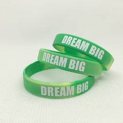 5pcs Inspirational Tie Dye Silicone Bracelet Motivational Rubber Bangle