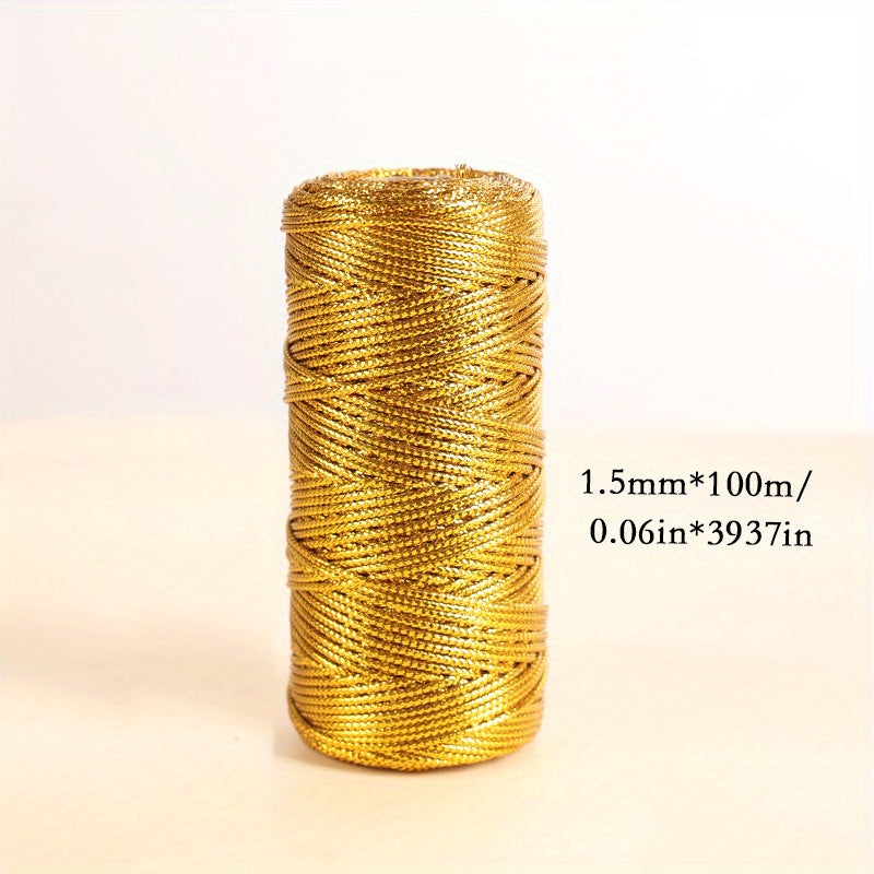 Golden Twine String Twist Ties Coil Ribbon for DIY Craft Jewelry Gift Packing