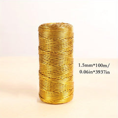 Golden Twine String Twist Ties Coil Ribbon for DIY Craft Jewelry Gift Packing