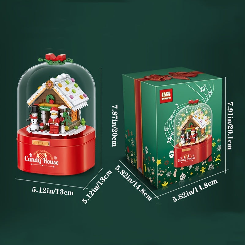Santa Music Box Building Blocks No Batteries Xmas Birthday