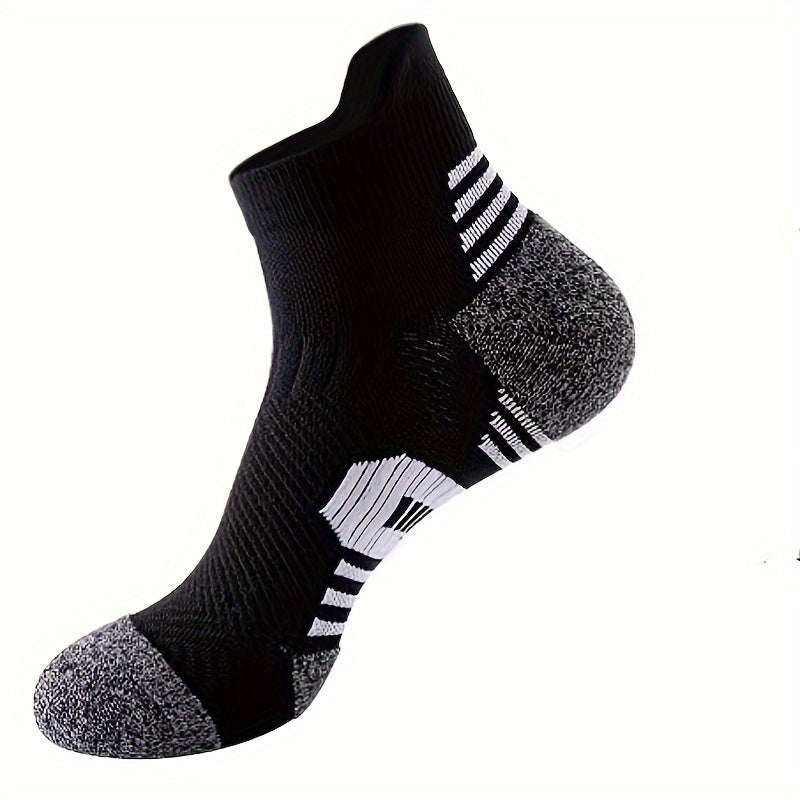 Men's Thick Padded Sport Socks - Running Basketball Ankle Socks