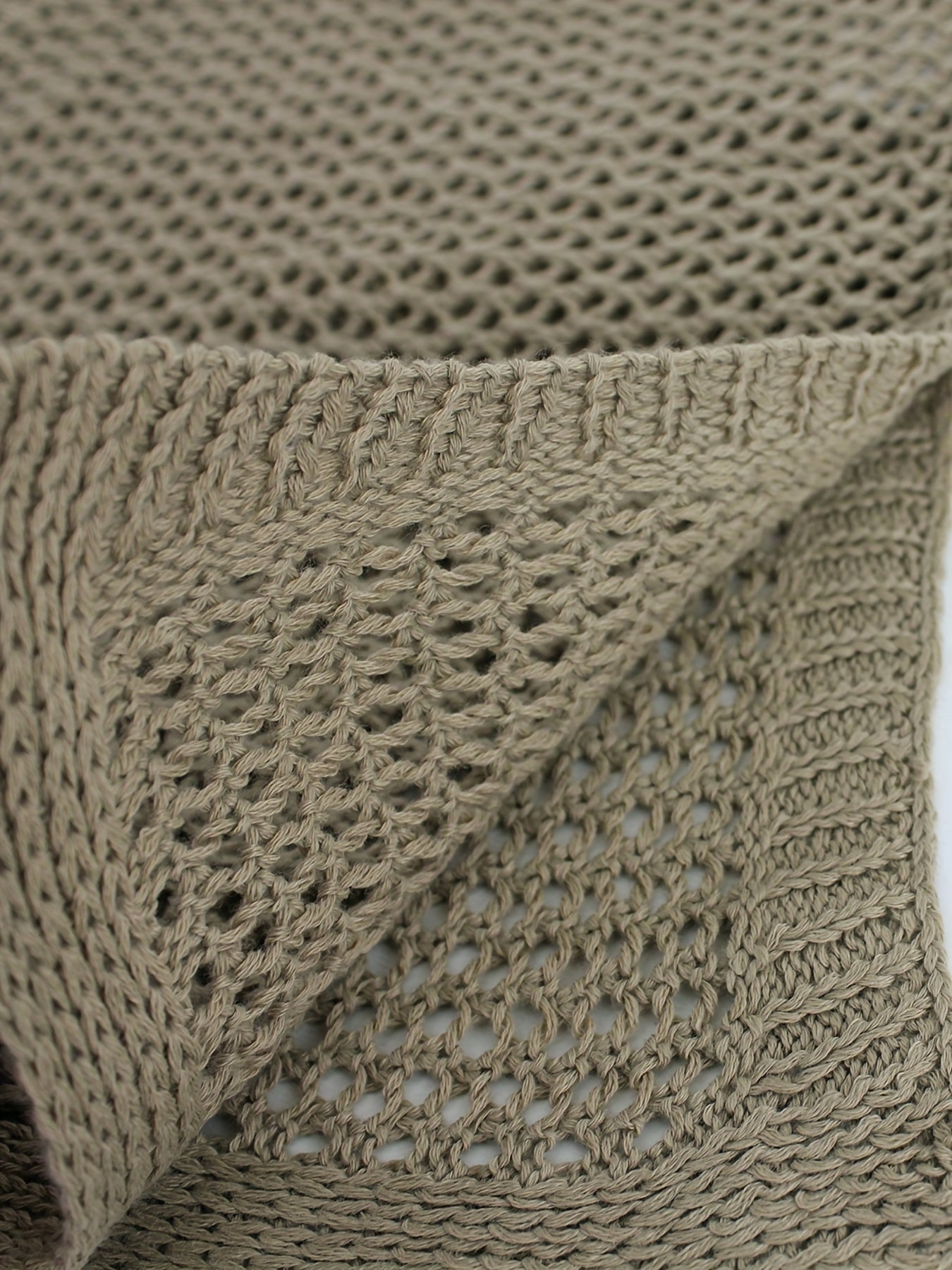 Hollow Tie Front Knitted Skirt for Summer Beach Wear