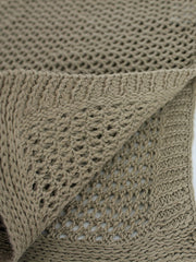 Hollow Tie Front Knitted Skirt for Summer Beach Wear