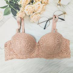 Lace Push Up Bra Breathable Tie Bra Women's Lingerie
