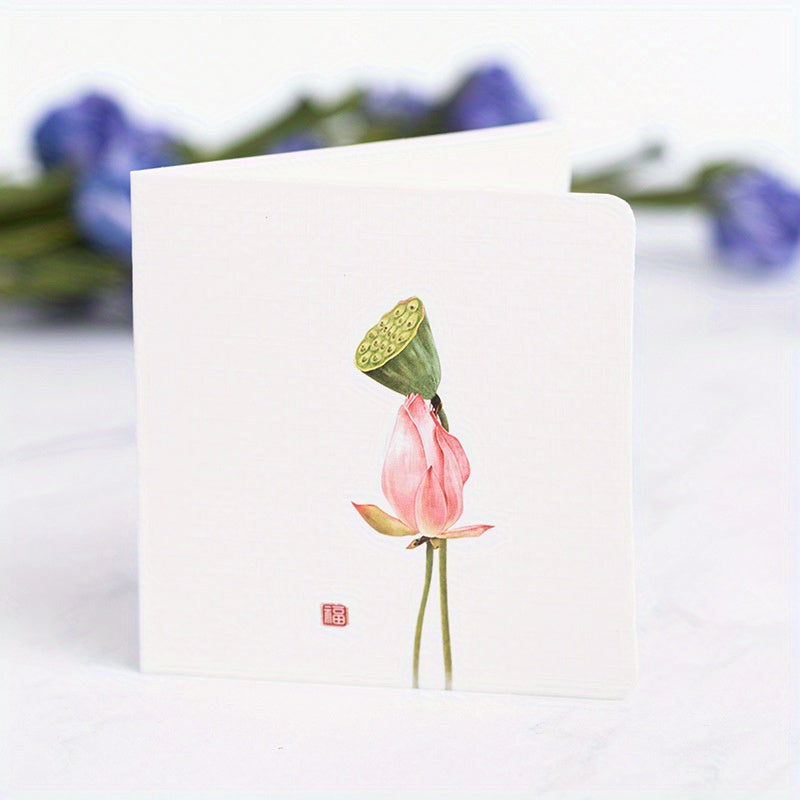Chinese Style Flower And Bird Greeting Card Thank You Blessing