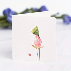 Chinese Style Flower And Bird Greeting Card Thank You Blessing