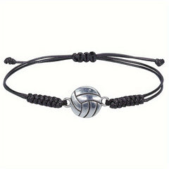 10pcs Volleyball Charm Bracelet, Adjustable Unisex Friendship Bracelet