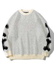 Skull Print Halloween Goth Sweater Women's Long Sleeve Jumper