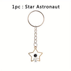 Moon Stars Astronauts Keychains Bag Purse Pendant Gift