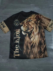 Men's Lion Graphic T-Shirt 3D Print Crew Neck Tee for Summer Outdoor Activities