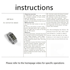 Men's LED Electronic Watch Large Dial Alloy Wrist Watch