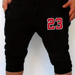 Men's Solid Comfy Shorts Elastic Waist Drawstring