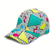 Geometric Leopard Print Baseball Cap Hip Hop Block Casual Dad Hats Graffiti Sun