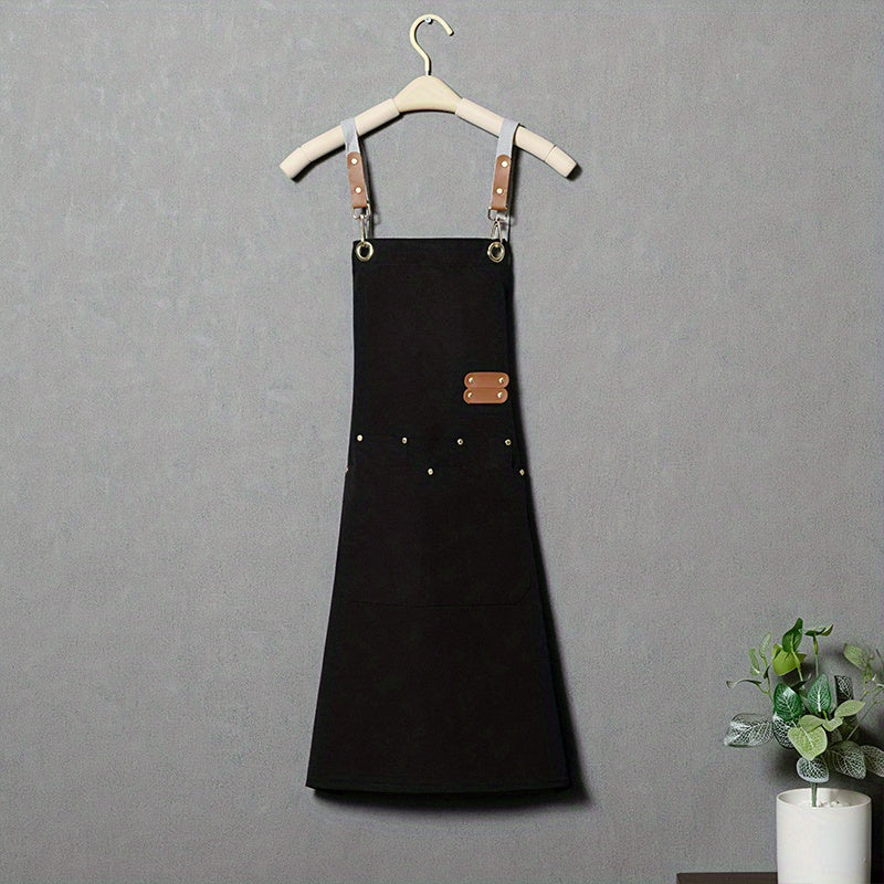 Solid Apron Work Strap Breathable Pocket Waist Overall