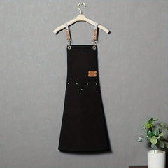 Solid Apron Work Strap Breathable Pocket Waist Overall