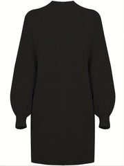Turtleneck Knit Pullover Sweater for Women