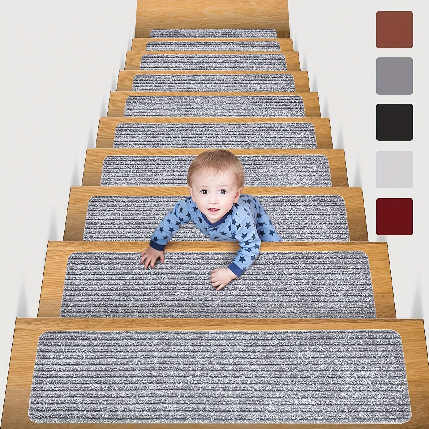 1pc Non Slip Carpet Stair Treads Non Skid Safety Rug Slip Resistant Indoor