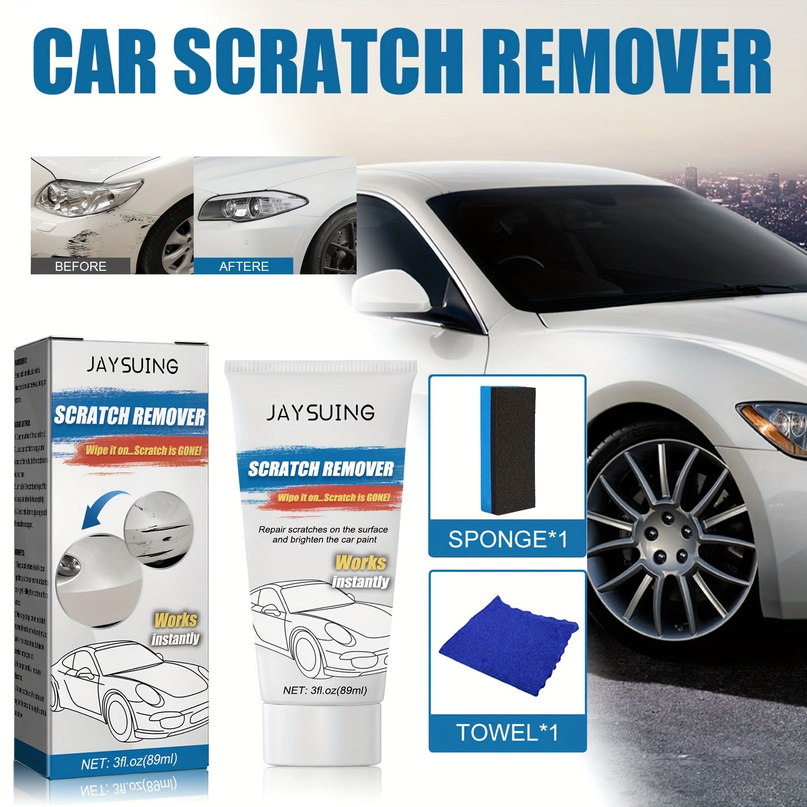 Car Scratch Repair Cream 2pcs