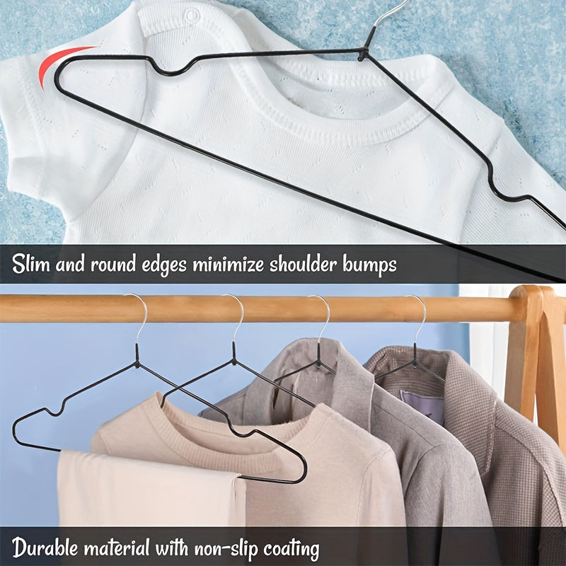 10pc Non-slip Metal Clothes Hangers with Rubber Anti-slip Heavy Duty Rack
