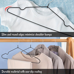 10pc Non-slip Metal Clothes Hangers with Rubber Anti-slip Heavy Duty Rack