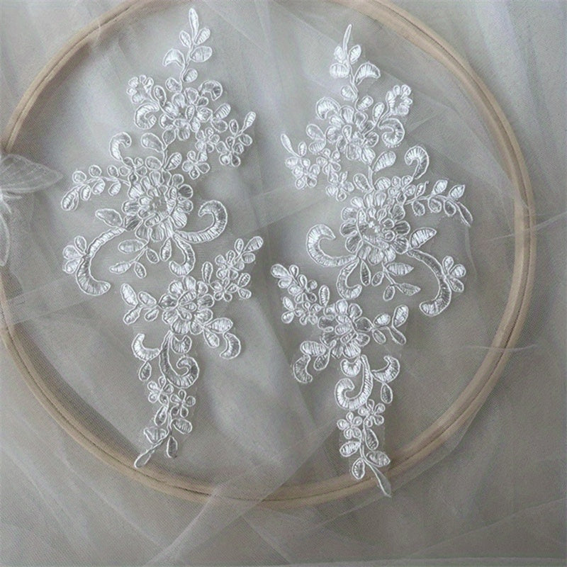 Colorful Car Bone Pair Flower Lace Wedding Dress Accessories