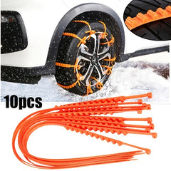 10pcs Snow Anti-Skid Tire Chains Safety Chains Car Accessories