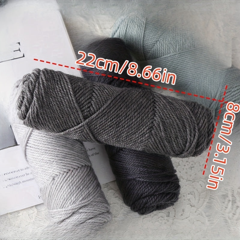 4pcs Wool Thread for Knitting Crocheting Scarf Hat Sweater Yarn