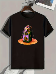 Loudspeaker Print Men's Graphic T-shirt for Summer