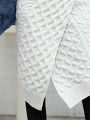 Women's Solid Split Sweater Skirt